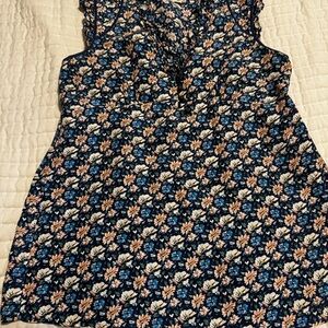 Pepe Jeans London Silk Floral Sleeveless Blouse Size M